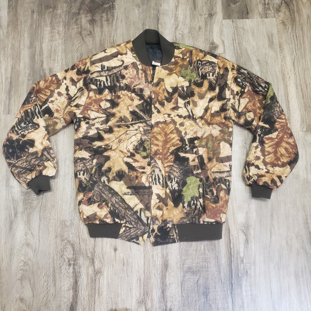 Ranger Youth Kids M Forest Mossy Oak Camo Full Zip Quilted Lined Coat Jacket